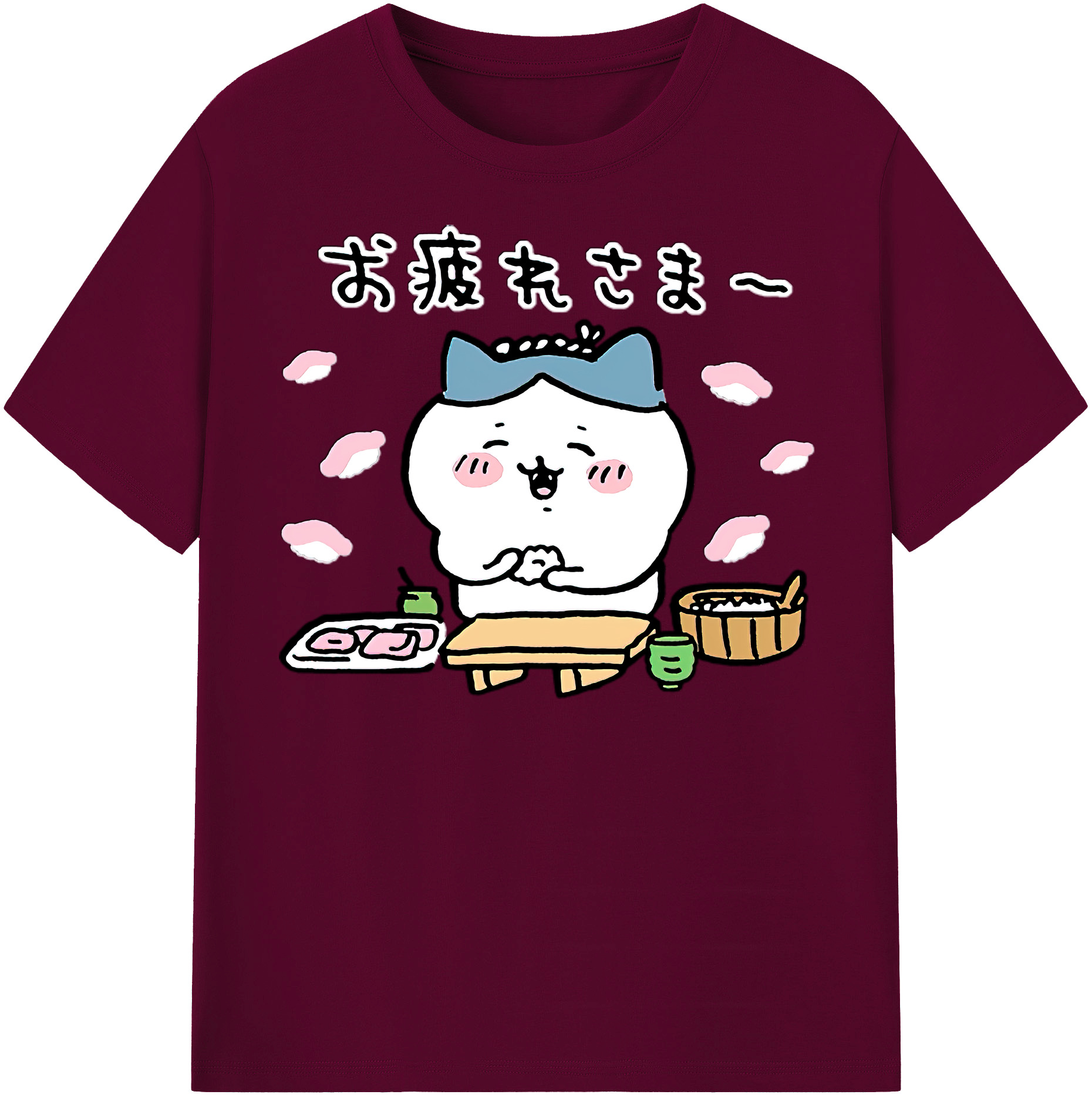 （画像用） ちいかわ ハチワレ Chii-kawa hachiware レディースカジュアルプリントTシャツ（綿100％）